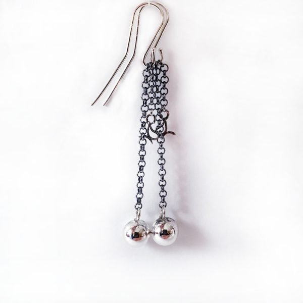 Pendientes largos en plata 925