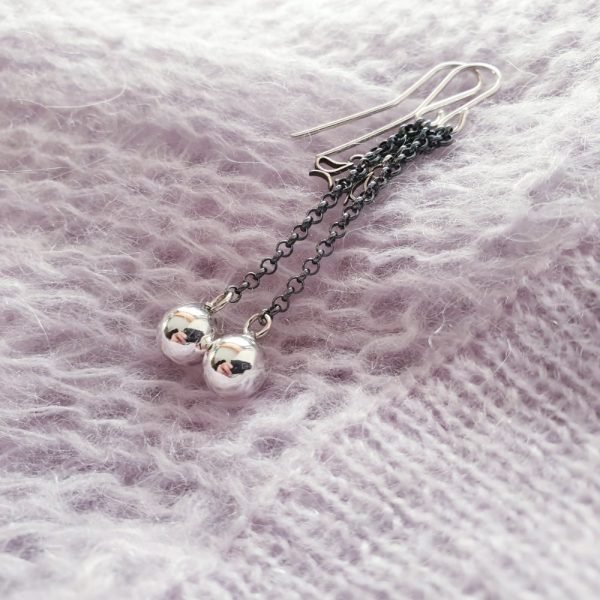 Pendientes largos en plata 925 - Imagen 4